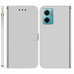 For Xiaomi Redmi Note 11E / Redmi 10 5G Imitated Mirror Surface Leather Phone Case(Silver)