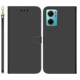 For Xiaomi Redmi Note 11E / Redmi 10 5G Imitated Mirror Surface Leather Phone Case(Black)