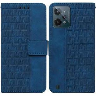 For OPPO Realme C31 Geometric Embossed Leather Phone Case(Blue)