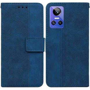 For OPPO Realme GT Neo3 Geometric Embossed Leather Phone Case(Blue)