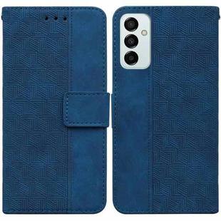 For Samsung Galaxy M23 / F23 Geometric Embossed Leather Phone Case(Blue)