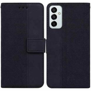 For Samsung Galaxy M23 / F23 Geometric Embossed Leather Phone Case(Black)