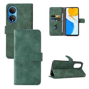 For Honor X7 Skin Feel Magnetic Buckle Calf Texture PU Phone Case(Green)