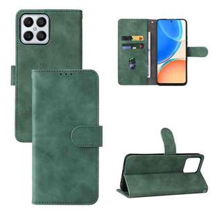 For Honor X8 Skin Feel Magnetic Buckle Calf Texture PU Phone Case(Green)