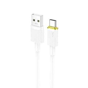 hoco U109 3A USB to USB-C / Type-C Fast Charging Data Cable, Cable Length:1.2m(White)