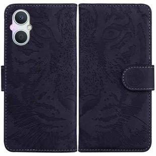 For OPPO A96 5G / Reno7 Z 5G Tiger Embossing Pattern Leather Phone Case(Black)