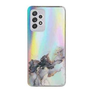 For Samsung Galaxy A23 5G Laser Marble Pattern Clear TPU Phone Case(Black)