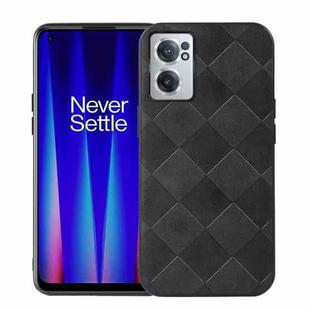 For OnePlus Nord CE 2 5G Weave Plaid PU Phone Case(Black)