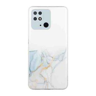 For Xiaomi Redmi 10C Hollow Marble Pattern TPU Precise Hole Phone Case(Grey)