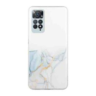 For Xiaomi Redmi Note 11 Foreign Version Hollow Marble Pattern TPU Precise Hole Phone Case(Grey)