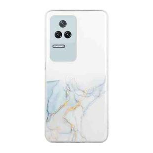 For Xiaomi Redmi K50 Pro Hollow Marble Pattern TPU Precise Hole Phone Case(Grey)