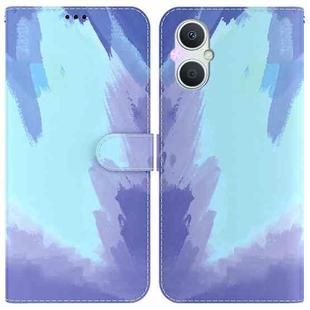 For OPPO A96 5G / Reno7 Z 5G Watercolor Pattern Horizontal Flip Leather Phone Case(Winter Snow)