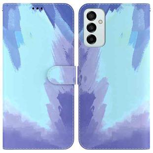 For Samsung Galaxy M23 / F23 Watercolor Pattern Horizontal Flip Leather Phone Case(Winter Snow)
