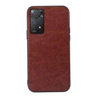 For Xiaomi Redmi Note 11 Pro Global Crazy Horse Texture PU Phone Case(Coffee)