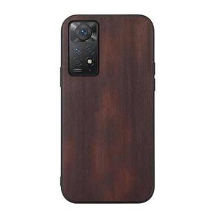 For Xiaomi Redmi Note 11 Pro Global Yellow Cow Texture PU Phone Case(Coffee)