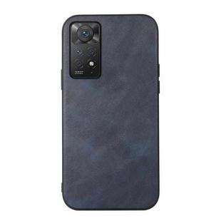 For Xiaomi Redmi Note 11 Pro Global Cowhide Texture PU Phone Case(Blue)