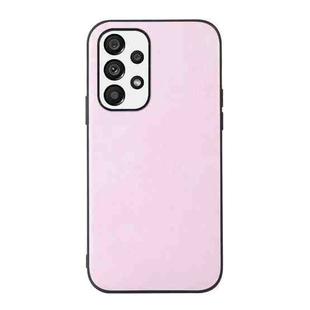 For Samsung Galaxy A73 5G Cowhide Texture PU Phone Case(Pink)
