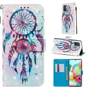 For Galaxy A71 3D Painting Horizontal Flip Leather Case with Holder & Card Slot & Wallet & Lanyard(Color Drop Wind Chimes)