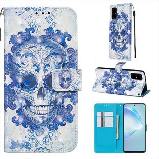 For Galaxy S20+ 3D Painting Horizontal Flip Leather Case with Holder & Card Slot & Wallet & Lanyard(Cloud Ghost Head)