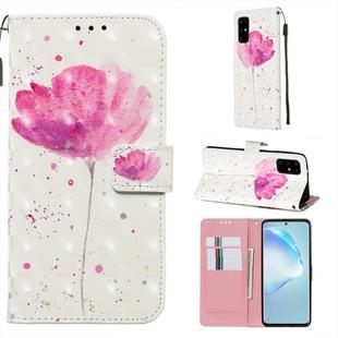 For Galaxy S20+ 3D Painting Horizontal Flip Leather Case with Holder & Card Slot & Wallet & Lanyard(A Flower)