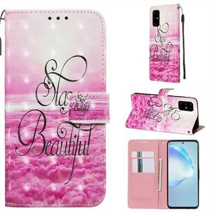 For Galaxy S20+ 3D Painting Horizontal Flip Leather Case with Holder & Card Slot & Wallet & Lanyard(Beautiful)