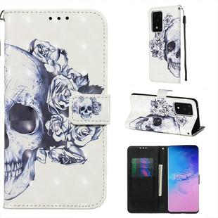 For Galaxy  S20 Ultra 3D Painting Horizontal Flip Leather Case with Holder & Card Slot & Wallet & Lanyard(Skull)