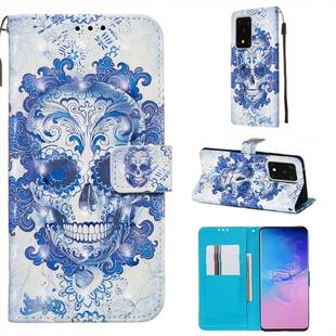 For Galaxy  S20 Ultra 3D Painting Horizontal Flip Leather Case with Holder & Card Slot & Wallet & Lanyard(Cloud Ghost Head)