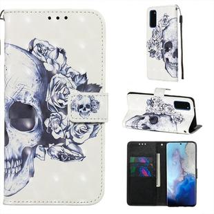 For Galaxy S20 3D Painting Horizontal Flip Leather Case with Holder & Card Slot & Wallet & Lanyard(Skull)