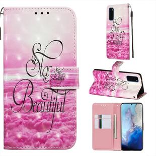 For Galaxy S20 3D Painting Horizontal Flip Leather Case with Holder & Card Slot & Wallet & Lanyard(Beautiful)