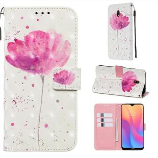 For Xiaomi Redmi 8A 3D Painting Horizontal Flip Leather Case with Holder & Card Slot & Wallet & Lanyard(A Flower)