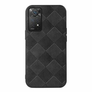 For Xiaomi Redmi Note 11 Pro Global Weave Plaid PU Phone Case(Black)