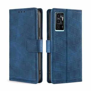 For vivo V23e / S10e Skin Feel Crocodile Texture Magnetic Leather Phone Case(Blue)