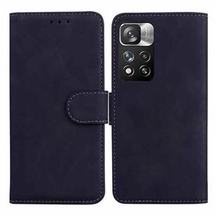 For Xiaomi Redmi Note 11 Pro / Note 11 Pro+ 5G Skin Feel Pure Color Flip Leather Phone Case(Black)