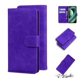 For Xiaomi Mi 10 Ultra Skin Feel Pure Color Flip Leather Phone Case(Purple)