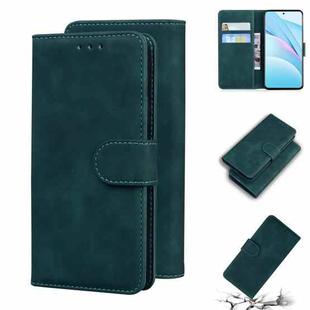 For Xiaomi Mi 10T Lite 5G Skin Feel Pure Color Flip Leather Phone Case(Green)