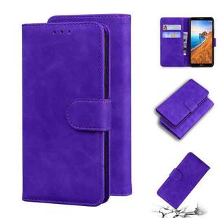 For Xiaomi Redmi 7A Skin Feel Pure Color Flip Leather Phone Case(Purple)