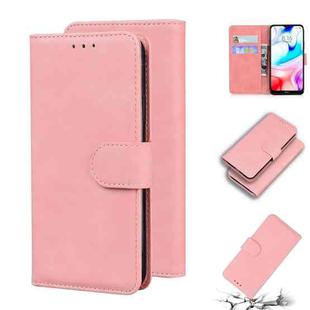 For Xiaomi Redmi 8 Skin Feel Pure Color Flip Leather Phone Case(Pink)