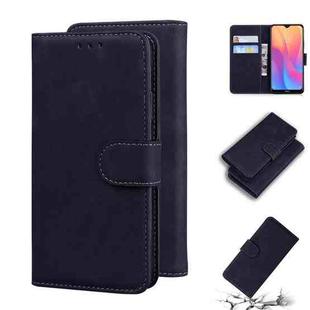For Xiaomi Redmi 8A Skin Feel Pure Color Flip Leather Phone Case(Black)