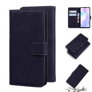 For Xiaomi Redmi 9A Skin Feel Pure Color Flip Leather Phone Case(Black)