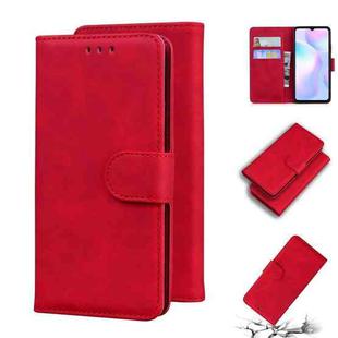 For Xiaomi Redmi 9A Skin Feel Pure Color Flip Leather Phone Case(Red)