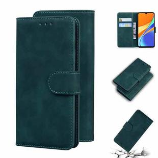 For Xiaomi Redmi 9C Skin Feel Pure Color Flip Leather Phone Case(Green)