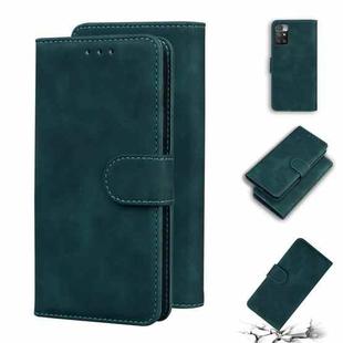 For Xiaomi Redmi 10 Skin Feel Pure Color Flip Leather Phone Case(Green)