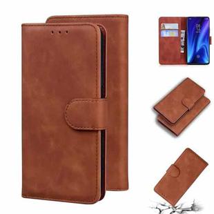 For Xiaomi Redmi K20 / K20 Pro & Mi 9T/ Mi 9T Pro Skin Feel Pure Color Flip Leather Phone Case(Brown)