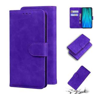 For Xiaomi Redmi Note 8 Pro Skin Feel Pure Color Flip Leather Phone Case(Purple)