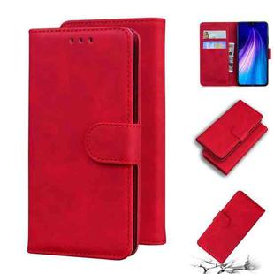 For Xiaomi Redmi Note 8T Skin Feel Pure Color Flip Leather Phone Case(Red)