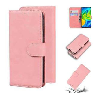For Xiaomi Redmi Note 9 / 10X 4G Skin Feel Pure Color Flip Leather Phone Case(Pink)