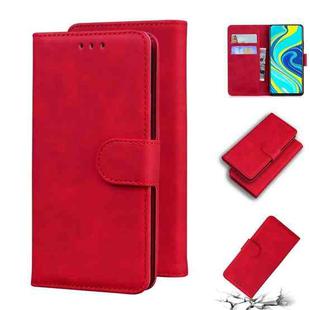 For Xiaomi Redmi Note 9S / Note 9 Pro / Note 9 Pro Max Skin Feel Pure Color Flip Leather Phone Case(Red)
