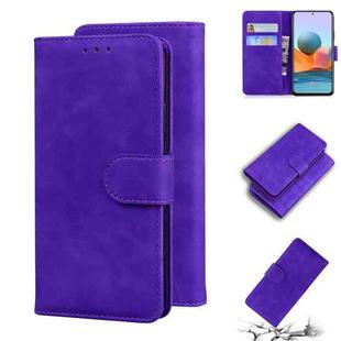 For Xiaomi Redmi Note 10 Pro / Note 10 Pro Max Skin Feel Pure Color Flip Leather Phone Case(Purple)