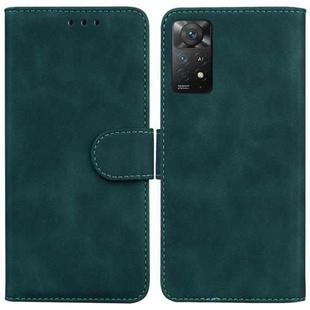 For Xiaomi Redmi Note 11 Pro 5G / 4G Foreign Version Skin Feel Pure Color Flip Leather Phone Case(Green)