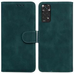 For Xiaomi Redmi Note 11 Global / Note 11S Skin Feel Pure Color Flip Leather Phone Case(Green)